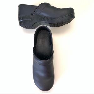 Dansko Professional Black Leather Clogs